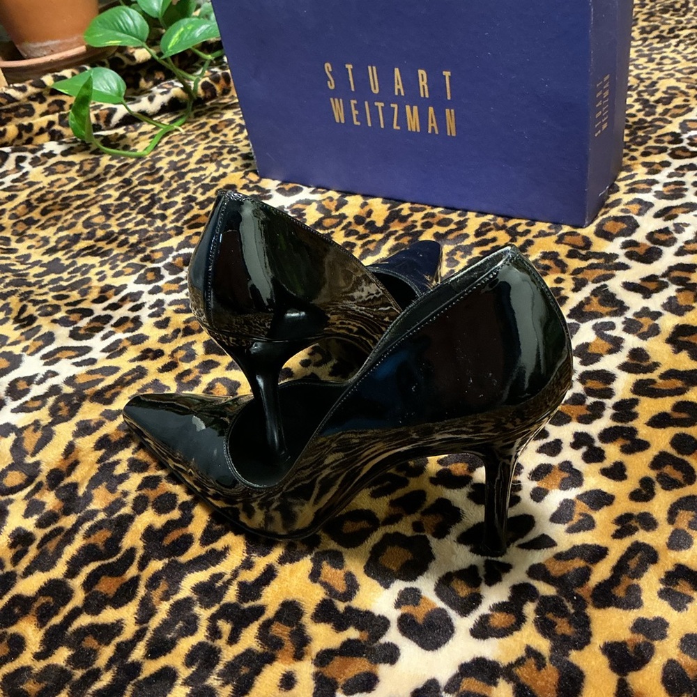 Stuart Weitzman Glossy Black Heels